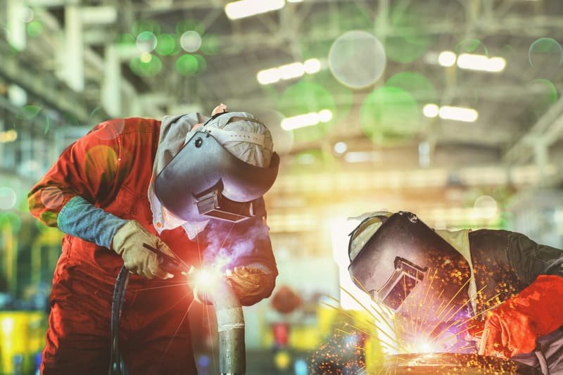 Welding bay at a client production facility