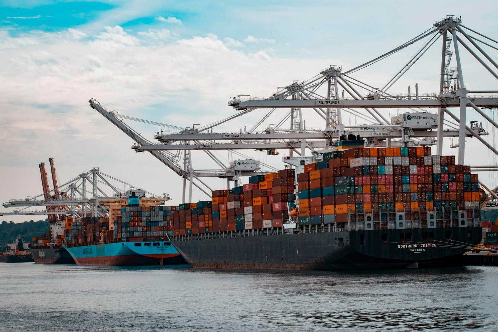 Container terminal handling cross-border freight
